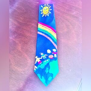 Vintage Save The Children Silk Tie “Peace On Earth”